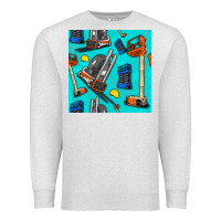 Oatmeal Heather construction vehicles Premium Sweatshirt - BundleAndBundleShop