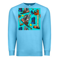 Ocean Blue construction vehicles Premium Sweatshirt - BundleAndBundleShop