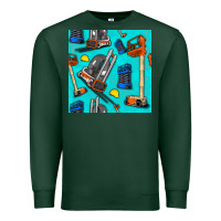 Sports Green construction vehicles Premium Sweatshirt - BundleAndBundleShop
