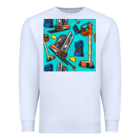 White construction vehicles Premium Sweatshirt - BundleAndBundleShop