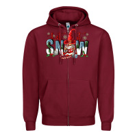 Burgundy let it snow Zipper Hoodie - FaDigitalArtStudio