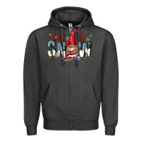 Charcoal Heather let it snow Zipper Hoodie - FaDigitalArtStudio