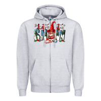 Heather Grey let it snow Zipper Hoodie - FaDigitalArtStudio