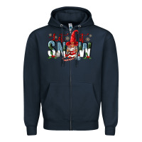 Navy let it snow Zipper Hoodie - FaDigitalArtStudio