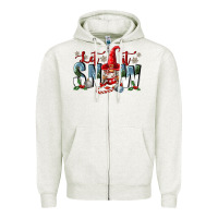 Oatmeal Heather let it snow Zipper Hoodie - FaDigitalArtStudio