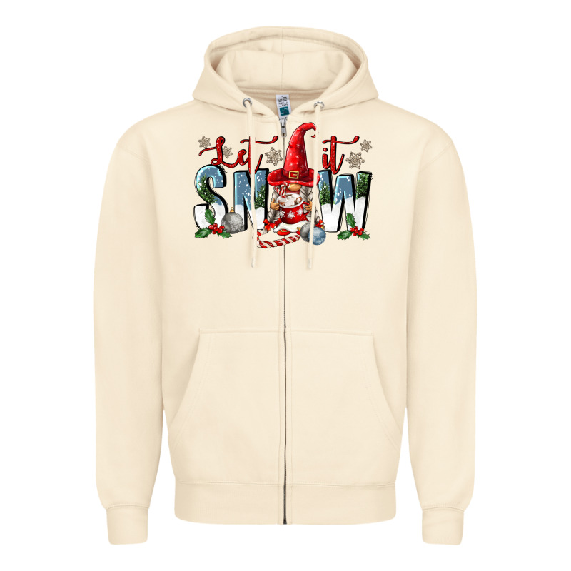 Let It Snow Zipper Hoodie by FaDigitalArtStudio | Teevron