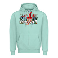 Seafoam let it snow Zipper Hoodie - FaDigitalArtStudio
