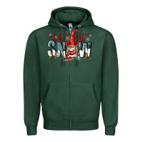 Sports Green let it snow Zipper Hoodie - FaDigitalArtStudio
