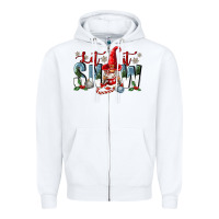 White let it snow Zipper Hoodie - FaDigitalArtStudio