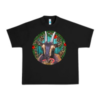 Black Dark Goat Christmas Urban Heavy Tee - RanaPortraitStore