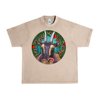 French Oak Dark Goat Christmas Urban Heavy Tee - RanaPortraitStore