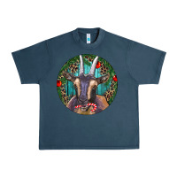 Midnight Navy Dark Goat Christmas Urban Heavy Tee - RanaPortraitStore