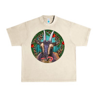 Sandshell Dark Goat Christmas Urban Heavy Tee - RanaPortraitStore