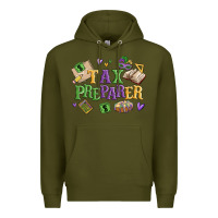 Army Green tax preparer Premium Hoodie - MaliasSmallBusiness