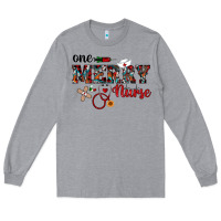 Heather Grey one merry nurse western Long Sleeve Tee - RanaPortraitStore