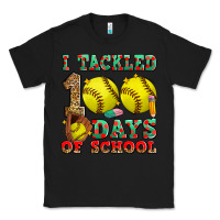 Black i tackled 100 days of school softball Classic Tee - Zillion Design Studio