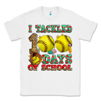 White i tackled 100 days of school softball Classic Tee - Zillion Design Studio