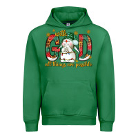 Emerald With God all things are possible with snowman Urban Hoodie - NancyCooperArtShop