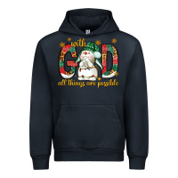 Navy With God all things are possible with snowman Urban Hoodie - NancyCooperArtShop