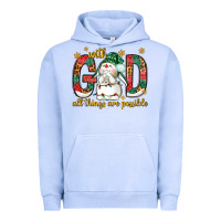 Pigment Grape Ice With God all things are possible with snowman Urban Hoodie - NancyCooperArtShop