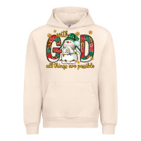 Sandshell With God all things are possible with snowman Urban Hoodie - NancyCooperArtShop