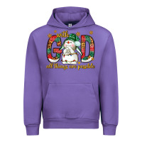Tulip With God all things are possible with snowman Urban Hoodie - NancyCooperArtShop