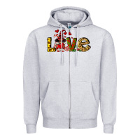 Heather Grey love gnomes Zipper Hoodie - FaDigitalArtStudio