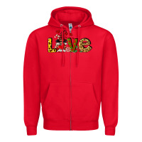 Red love gnomes Zipper Hoodie - FaDigitalArtStudio