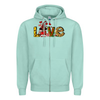 Seafoam love gnomes Zipper Hoodie - FaDigitalArtStudio