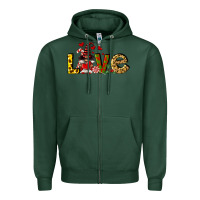 Sports Green love gnomes Zipper Hoodie - FaDigitalArtStudio