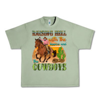 Oil Green raising hell with the hippies and the cowboys Urban Heavy Tee - texasbilliewilder