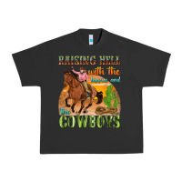 Pigment Black raising hell with the hippies and the cowboys Urban Heavy Tee - texasbilliewilder
