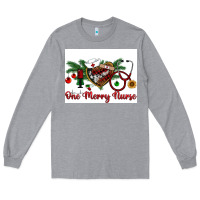 Heather Grey one merry nurse Long Sleeve Tee - RanaPortraitStore