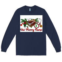 Navy one merry nurse Long Sleeve Tee - RanaPortraitStore
