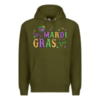 Army Green it's mardi gras y'all Premium Hoodie - MaliasSmallBusiness