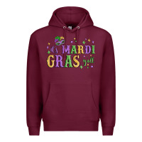 Burgundy it's mardi gras y'all Premium Hoodie - MaliasSmallBusiness