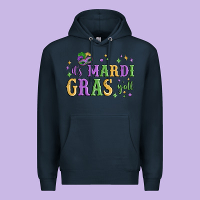 It's Mardi Gras Y'all Premium Hoodie Designed By Maliassmallbusiness