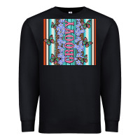 Black groovy with flowers and Butterflies Premium Sweatshirt - Artiststas