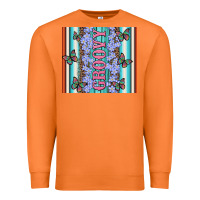 Carrot groovy with flowers and Butterflies Premium Sweatshirt - Artiststas