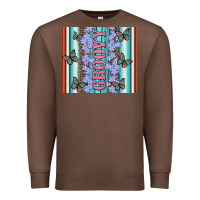 Chestnut groovy with flowers and Butterflies Premium Sweatshirt - Artiststas