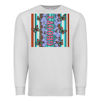 Dove Grey groovy with flowers and Butterflies Premium Sweatshirt - Artiststas