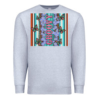 Heather Grey groovy with flowers and Butterflies Premium Sweatshirt - Artiststas