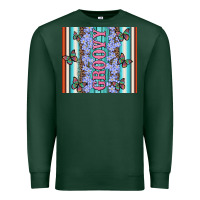 Sports Green groovy with flowers and Butterflies Premium Sweatshirt - Artiststas