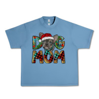 Pebble Blue Christmas French Bulldog Mom Urban Heavy Tee - RanaPortraitStore