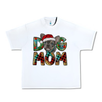 White Christmas French Bulldog Mom Urban Heavy Tee - RanaPortraitStore