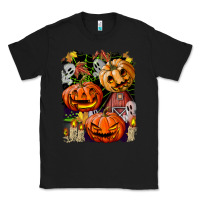 Black Halloween Pumpkins Classic Tee - BundleAndBundleShop