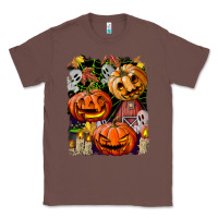 Chestnut Halloween Pumpkins Classic Tee - BundleAndBundleShop