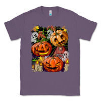 Lavender Halloween Pumpkins Classic Tee - BundleAndBundleShop