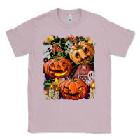 Lilac Halloween Pumpkins Classic Tee - BundleAndBundleShop