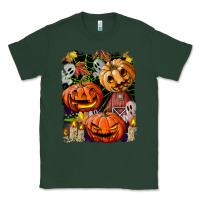 Sports Green Halloween Pumpkins Classic Tee - BundleAndBundleShop